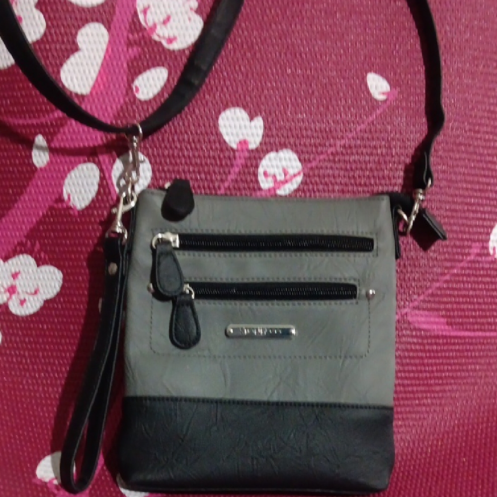 Stone & Co. Black and Gray Crossbody Bag